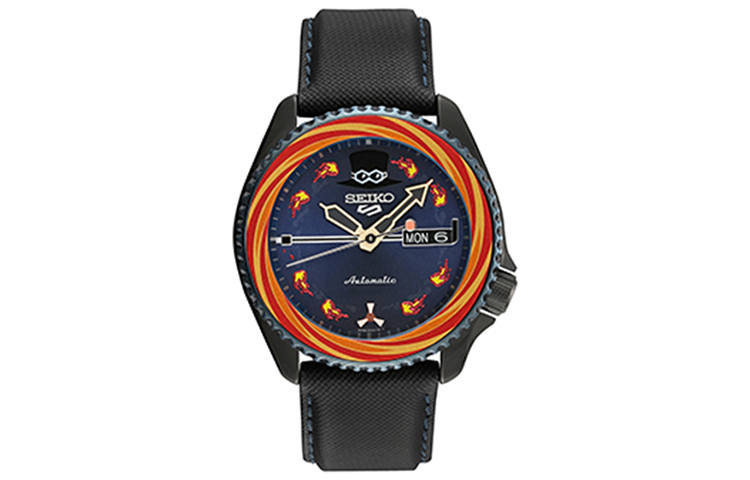 SEIKO Seiko5 ONE PIECE Collection Mechanical Movement Leather Strap Watch Men's Watches Blue Dial