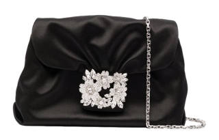 Roger Vivier Embellished Draped Clutch Bag