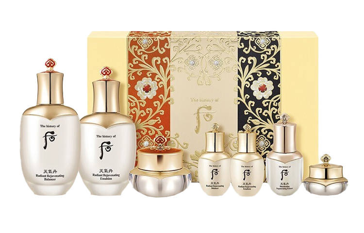 The History Of Whoo TQDan Floral Toner Lotion Skincare Sets Tightening Hydrating Repairing