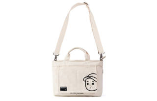 Finerworld Canvas Artistic Style Bag, Small Square Bag, Shoulder Bag, Handbag Medium Unisex Beige