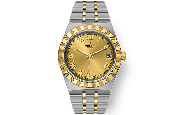 TUDOR Royal Collection Automatic Mechanical Movement Women's Watch 34mm Gold Dial Steel Strap
