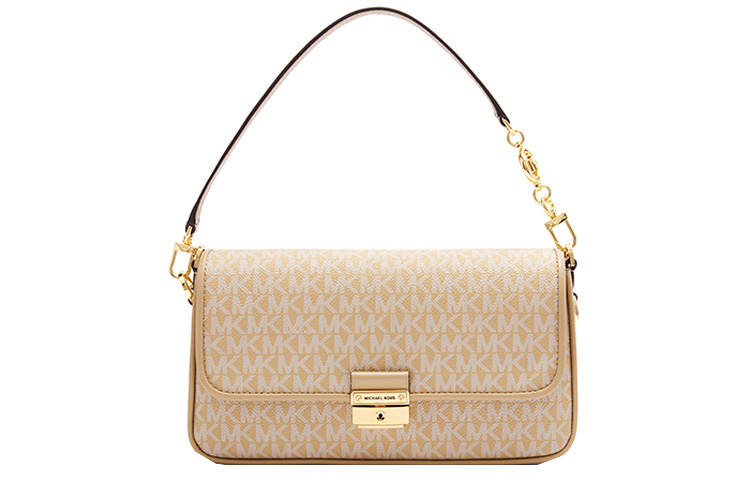 MICHAEL KORS Bradshaw Leather Shoulder Bag Small Women's Camel