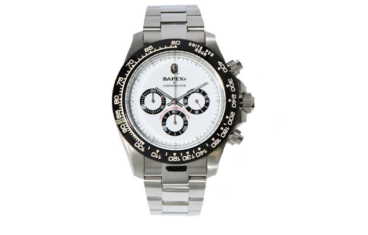 A BATHING APE Bape Watch Quartz Movement Stainless Steel Strap Watch Men's Watches Black Dial
