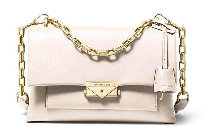MICHAEL KORS Cece Leather Shoulder Bag, Crossbody Bag Medium Women's Milk Tea White