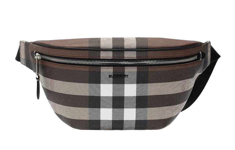 Burberry Canvas One Shoulder Crossbody Sling Bag, Fanny Pack Regular Men's Dark Birch Brown