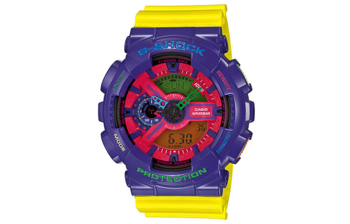 CASIO CASIO Men Liquid Crystal/Analog Dual Display Series Red Watch GA-110HC-6A