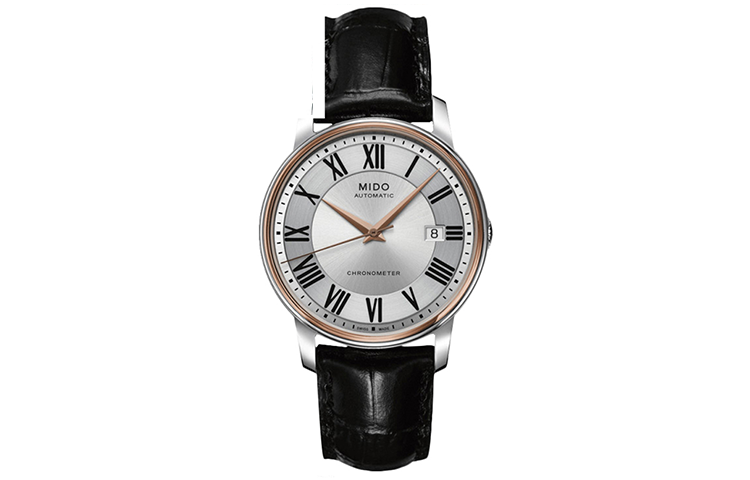 MIDO Baroncelli Automatic Mechanical Movement Men's Watches Watch 39mm Silver Dial Cow Leather Strap