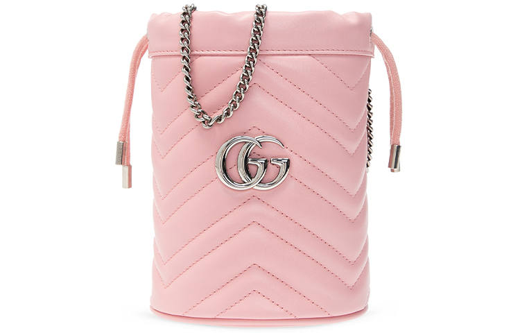 GUCCI GG Marmont Quilted Leather Shoulder Bag, Crossbody Bag Mini Women's Pink, Candy, Unicorn