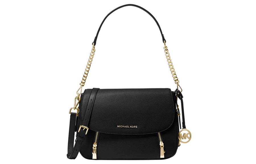 MICHAEL KORS Bedford Leather Shoulder Bag, Crossbody Bag, Handbag Women's Black