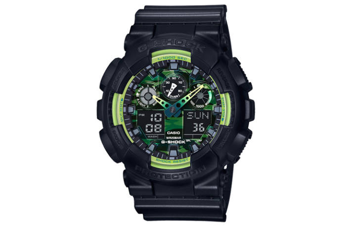 CASIO CASIO Men Liquid Crystal/Analog Dual Display Series Green Watch GA-100LY-1A