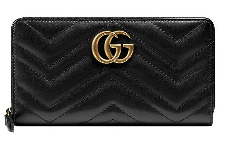 GUCCI GG Marmont Artificial Leather Wallet Women's Black