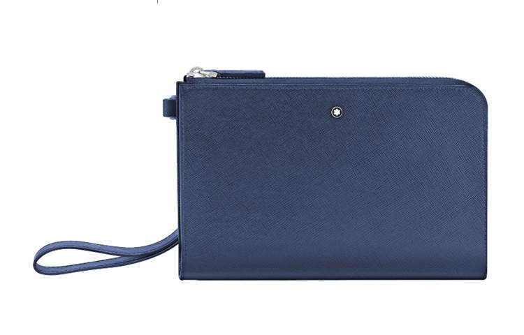 MONTBLANC MONTBLANC Leather Clutch Small Men's Blue