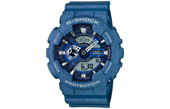CASIO CASIO Men Liquid Crystal/Analog Dual Display Series Blue Watch GA-110DC-2A