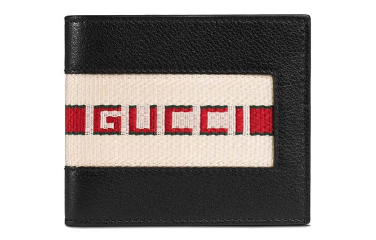 GUCCI Leather Wallet Men's Black