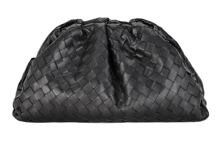 Bottega Veneta POUCH Cloud Bag Woven Sheepskin Clutch Large Women's Black
