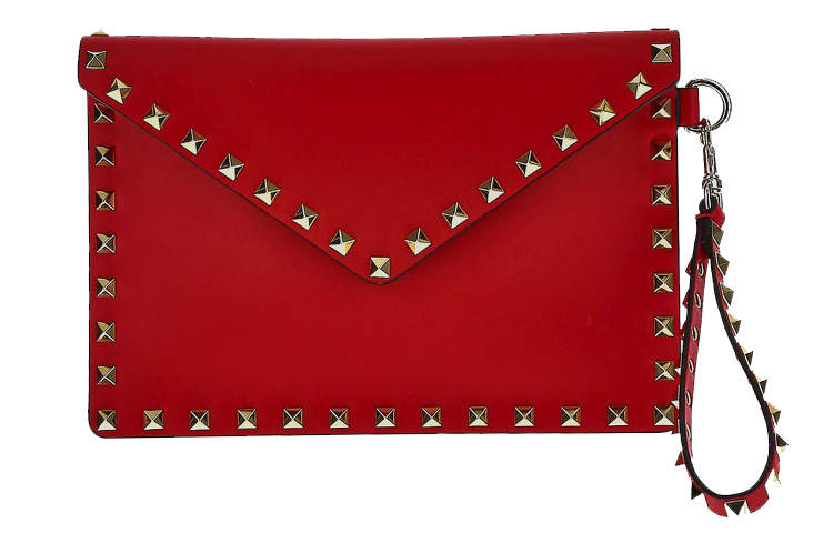 Valentino Cow Leather Clutch Women's