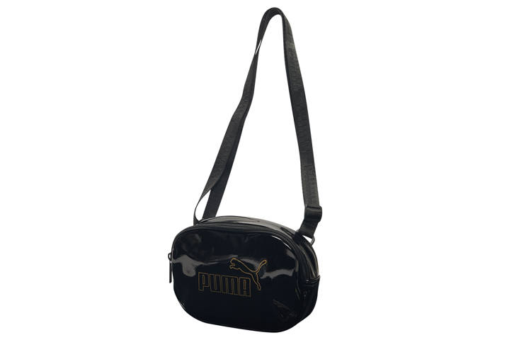 PUMA Fabric+Artificial Leather Crossbody Bag, Shoulder Bag Women's CORE UP Pure Black