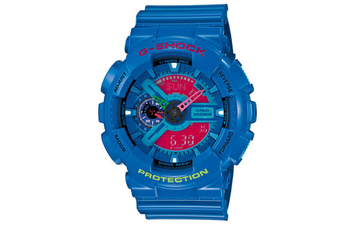 CASIO CASIO Men Liquid Crystal/Analog Dual Display Series Blue Watch GA-110HC-2A