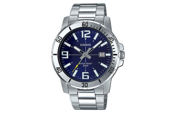 CASIO CASIO STANDARD Swordfish Ghost Quartz Movement Stainless Steel Strap Watch Men's Watches Blue Dial