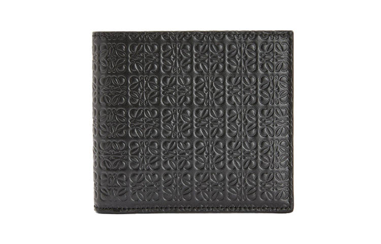 LOEWE Embossed Calfskin Wallet Men's Black