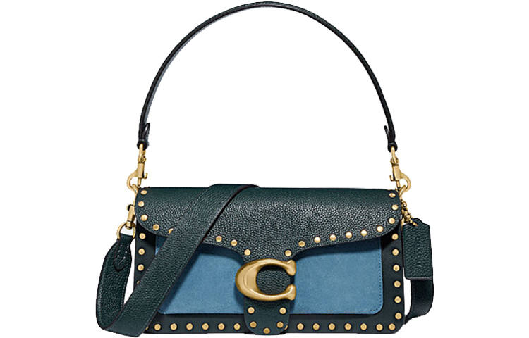 COACH Tabby Cow Leather God Of Wine Bag, Shoulder Bag, Crossbody Bag Women's Green