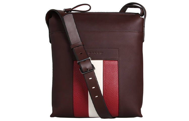 BALLY Cow Leather Messenger Bag, Crossbody Bag, Shoulder Bag Men's Brown