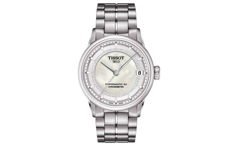 TISSOT Luxury Collection Automatic Mechanical Movement Women's Watch 33mm White Dial Stainless Steel Case