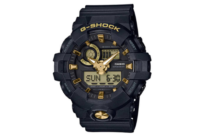 CASIO CASIO Men Liquid Crystal/Analog Dual Display Series Black Watch GA-710B-1A9PRD