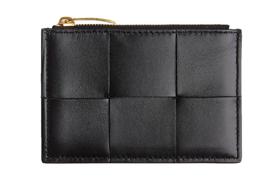 Bottega Veneta With Cow Leather And Sheepskin Wallet Unisex Black