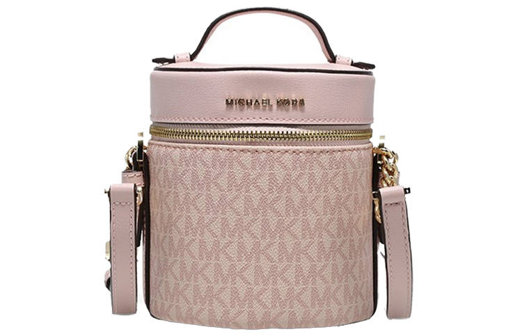 MICHAEL KORS Rose Leather Handbag, Box Bag, Shoulder Bag Women's Ballet Pink
