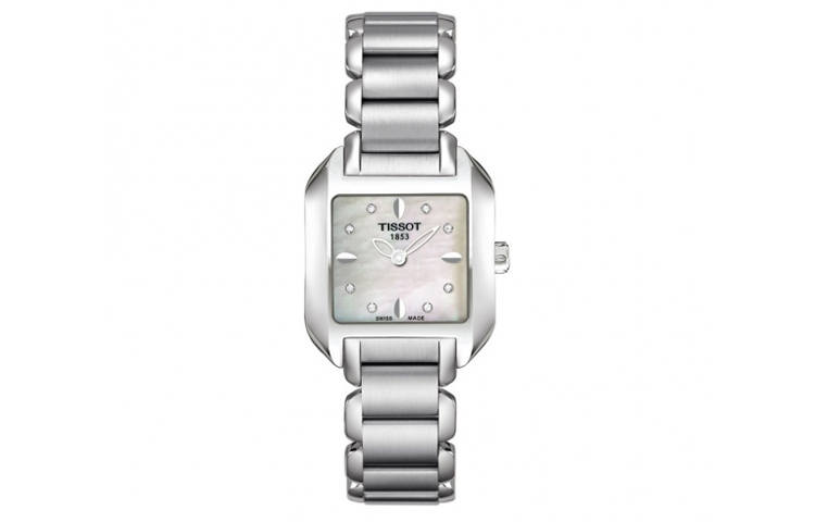 TISSOT T LADY T Wave Quartz Movement Women's Watch 23.6mm 23.6mm White Dial Stainless Steel Case