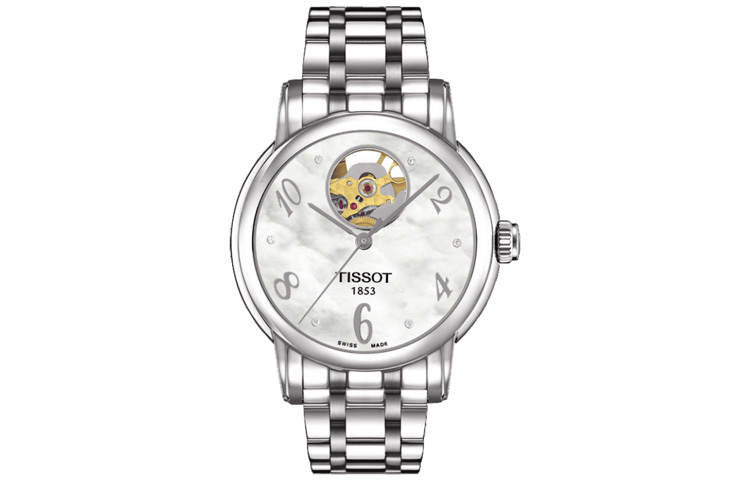 TISSOT Heart Collection Automatic Mechanical Movement Women's Watch 35mm White Dial Stainless Steel Case