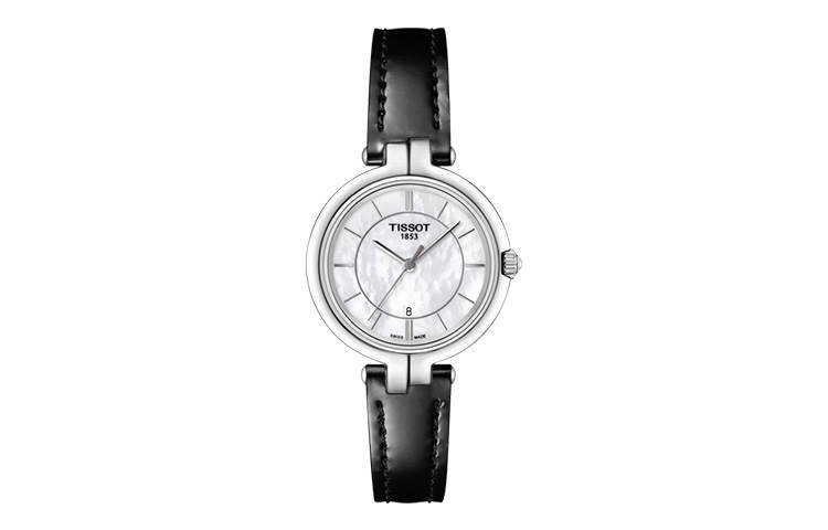 TISSOT Flamenco Collection Quartz Movement Women's Watch 30mm White Dial Stainless Steel Case