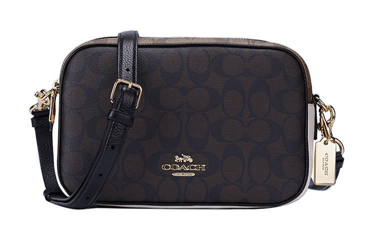 COACH COACH PVC Shoulder Bag Women's Dark Brown Multicolor
