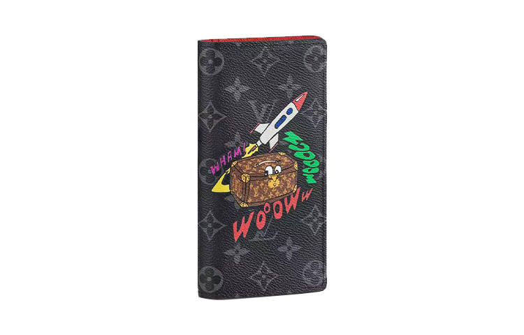 LOUIS VUITTON LOUIS VUITTON Brazza Monogram Canvas Wallet Men's Black