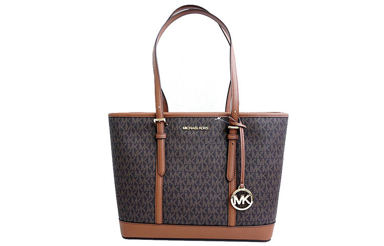 MICHAEL KORS Jet Set Travel Artificial Leather Shoulder Bag Women's Brown
