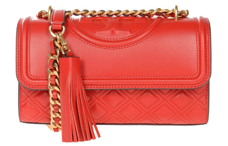 TORY BURCH Fleming Sheepskin Crossbody Bag, Shoulder Bag Small Women's Red