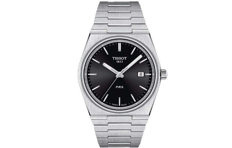 TISSOT PRX Quartz Movement Men's Watches Watch 40mm Black Dial Stainless Steel Watchband