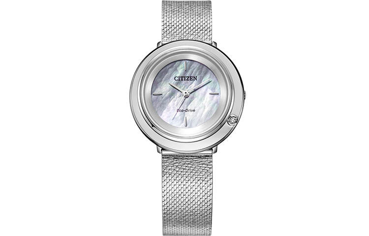 CITIZEN Eco Drive Light Powered Quartz Movement Stainless Steel Strap Watch Women's Watch White Dial