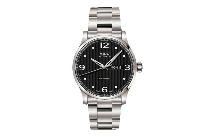 MIDO Helm Automatic Mechanical Movement Men's Watches Watch 42mm Black Dial Stainless Steel Watchband