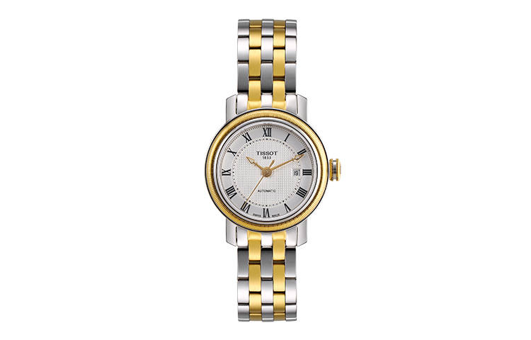 TISSOT Harbor Collection Automatic Mechanical Movement 50m Waterproof Women's Watch 29mm Gold Dial
