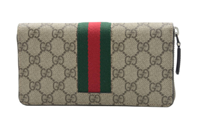 GUCCI Canvas With Leather Canvas Bag Wallet Regular Men's Light Brown