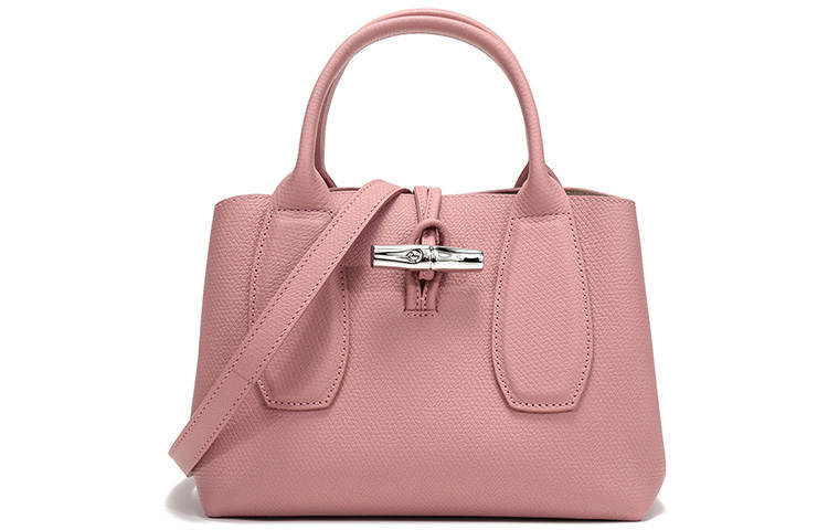 LONGCHAMP Le Roseau Cow Leather One Shoulder Handbag Small Women's Antique Pink
