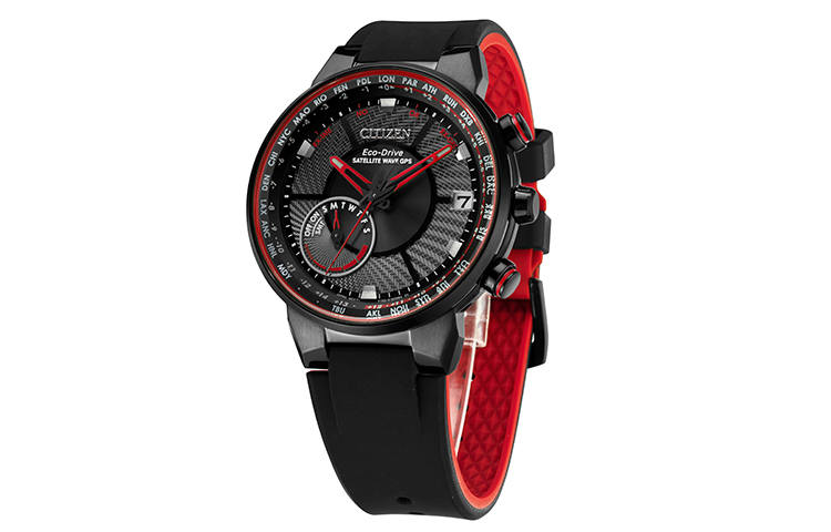 CITIZEN CITIZEN Light Powered Quartz Movement Leather Strap Watch 44mm Men's Watches Black Dial