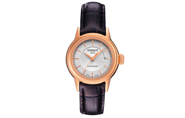 TISSOT Kason Zen I Collection Automatic Mechanical Movement Women's Watch 29.5mm White Dial Leather Strap
