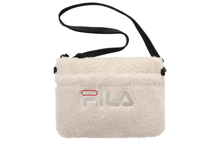 FILA Polyester Crossbody Bag, Shoulder Bag Regular Unisex Cream