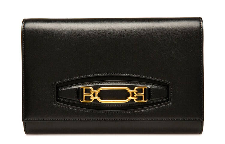 BALLY Cow Leather Clutch Women's Black