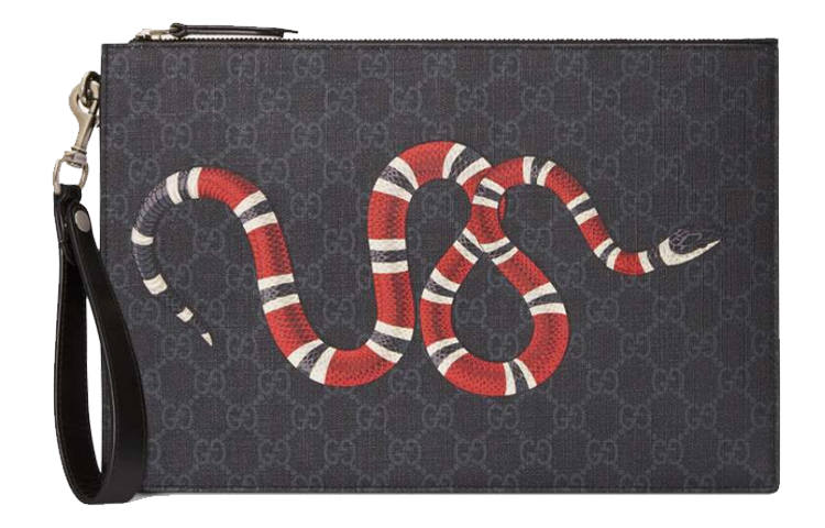 GUCCI GUCCI Canvas Clutch Men's Black