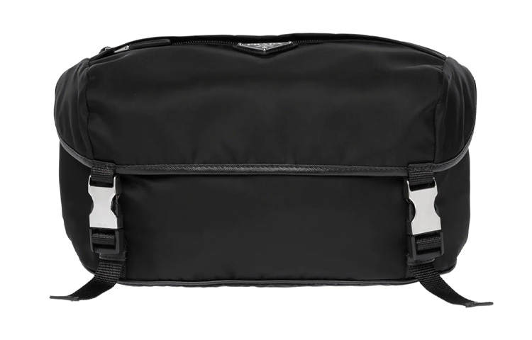 PRADA Re Nylon Recycled Nylon Saffiano Leather Shoulder Bag Men's Black