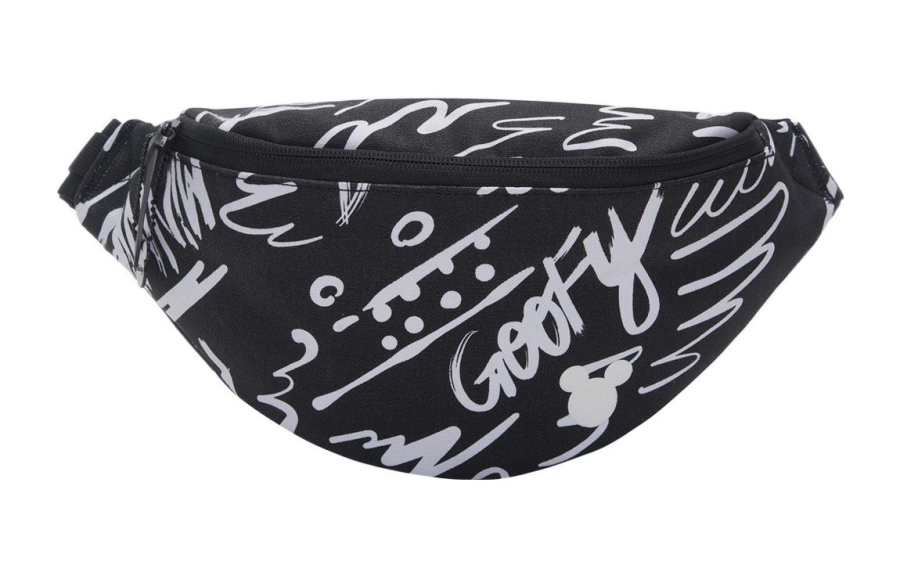Li-Ning Li Ning Disney Mickey, Collaboration Fabric Shoulder Bag, Crossbody Bag, Fanny Pack Regular Unisex Black/White